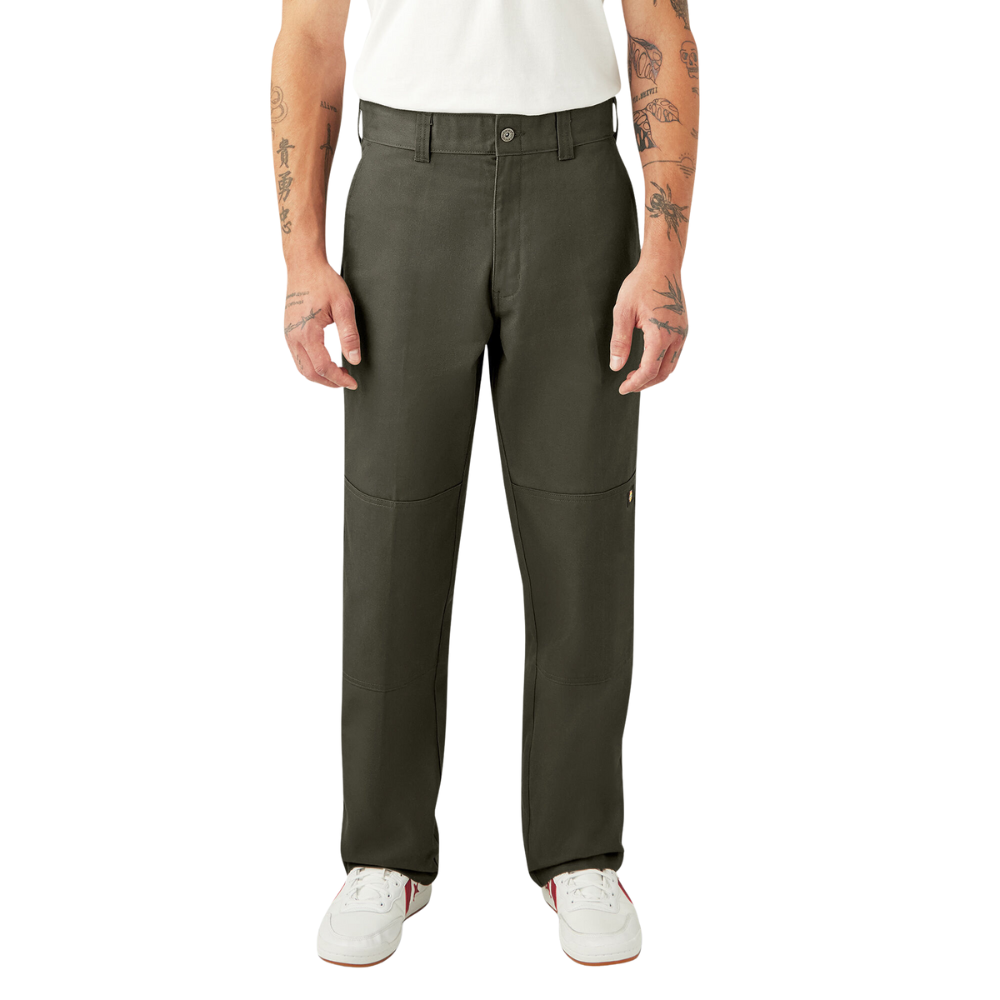 Dickies X Spitfire Twill Double Knee Pants - Olive Green by Skates USA