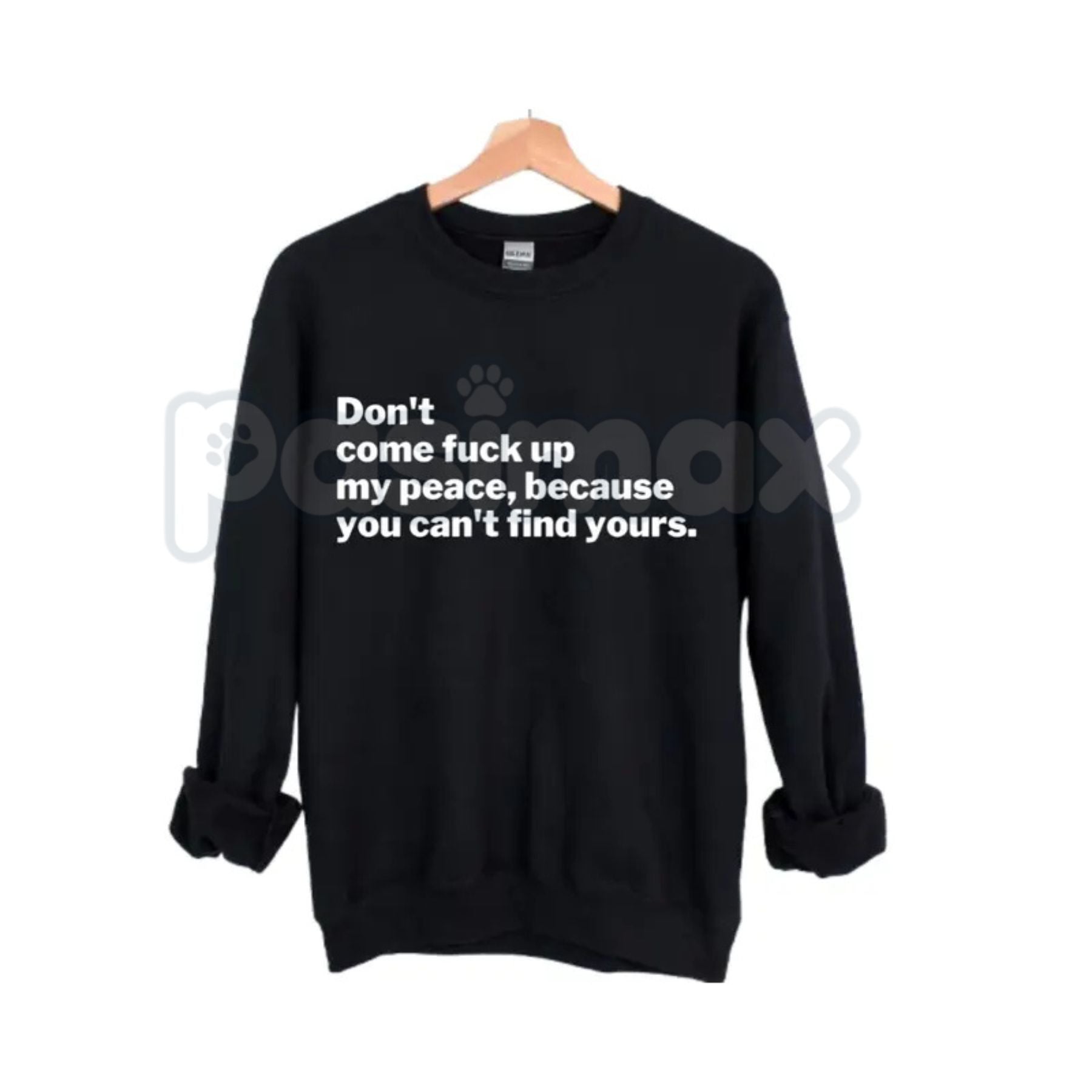 Pasimax Protect My Peace Sweatshirt | Set Boundaries Mental Health Crewneck | Assertive Self-Care Jumper | Tranquility Statem