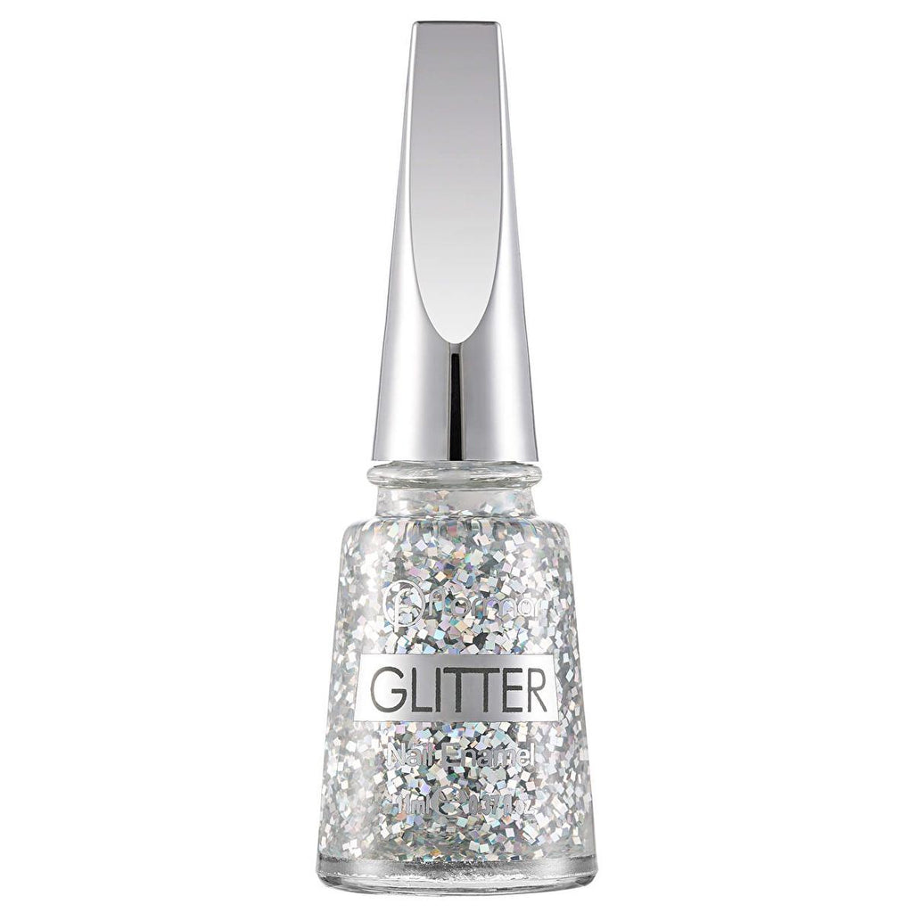 Flormar Glitter Semi-Transparent Nail Polish GL01 Stardust - Long Lasting Semi-transparent Nail Polish