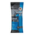 Isana Men's Disposable Razor with 2 Blades & E Vitamin - Pack of 10 for Sensitive Skin