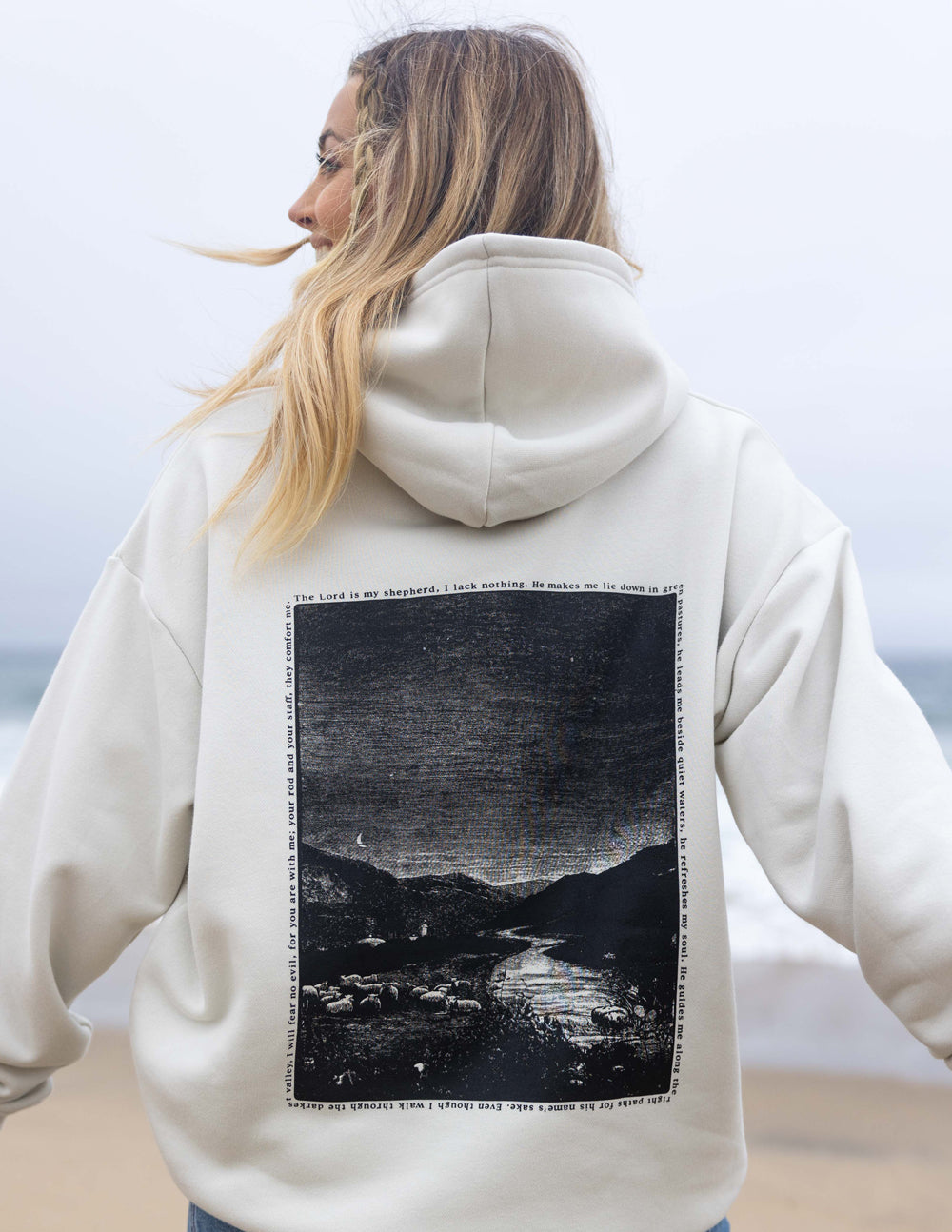 Elevated Faith Psalm 23 Unisex Hoodie — main product shot