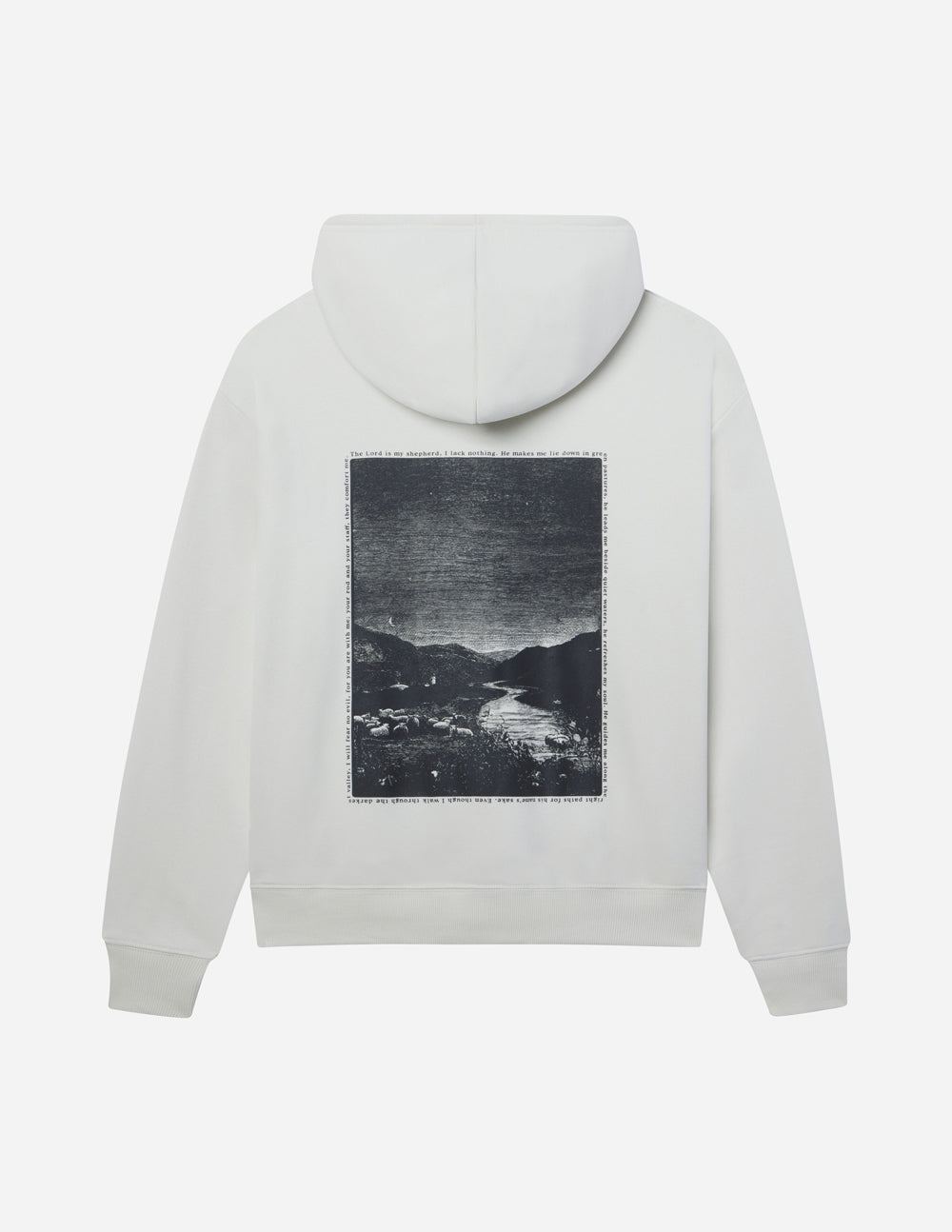 Elevated Faith Psalm 23 Unisex Hoodie — fabric or material detail