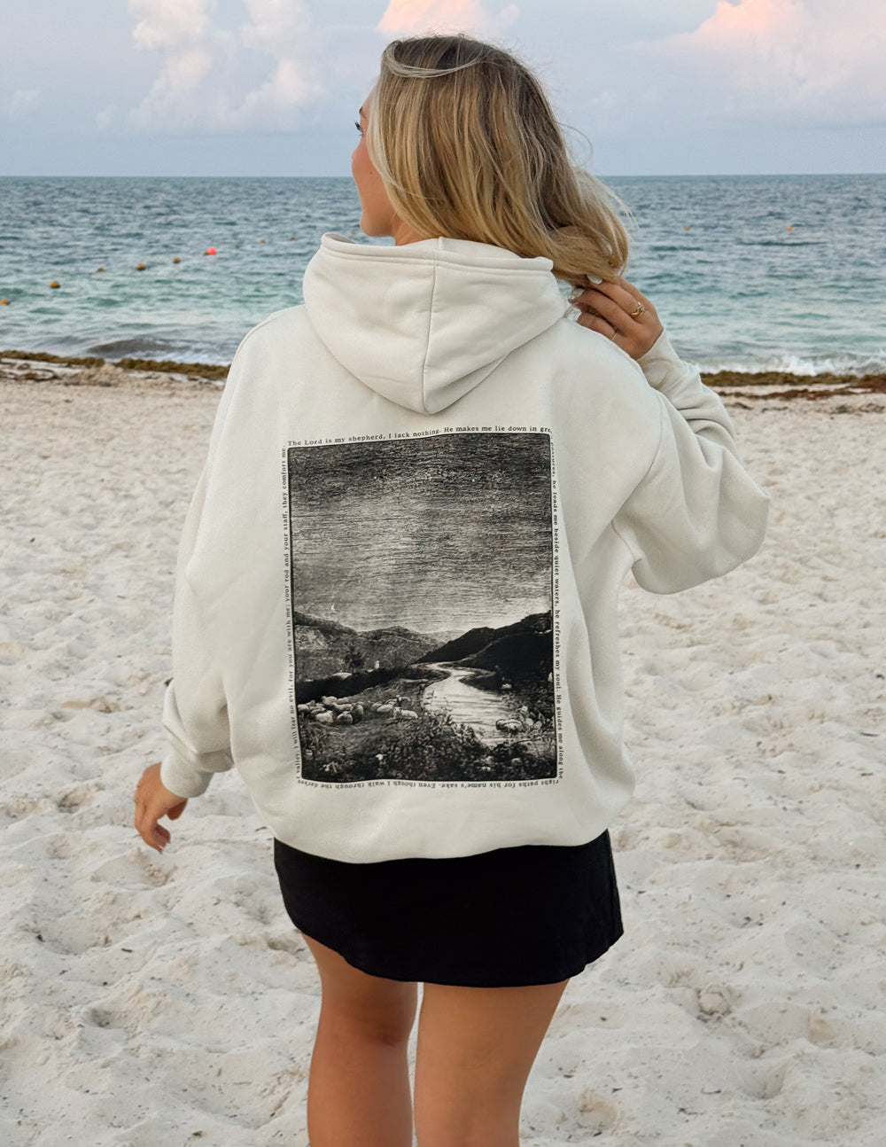 Elevated Faith Psalm 23 Unisex Hoodie — alternative angle