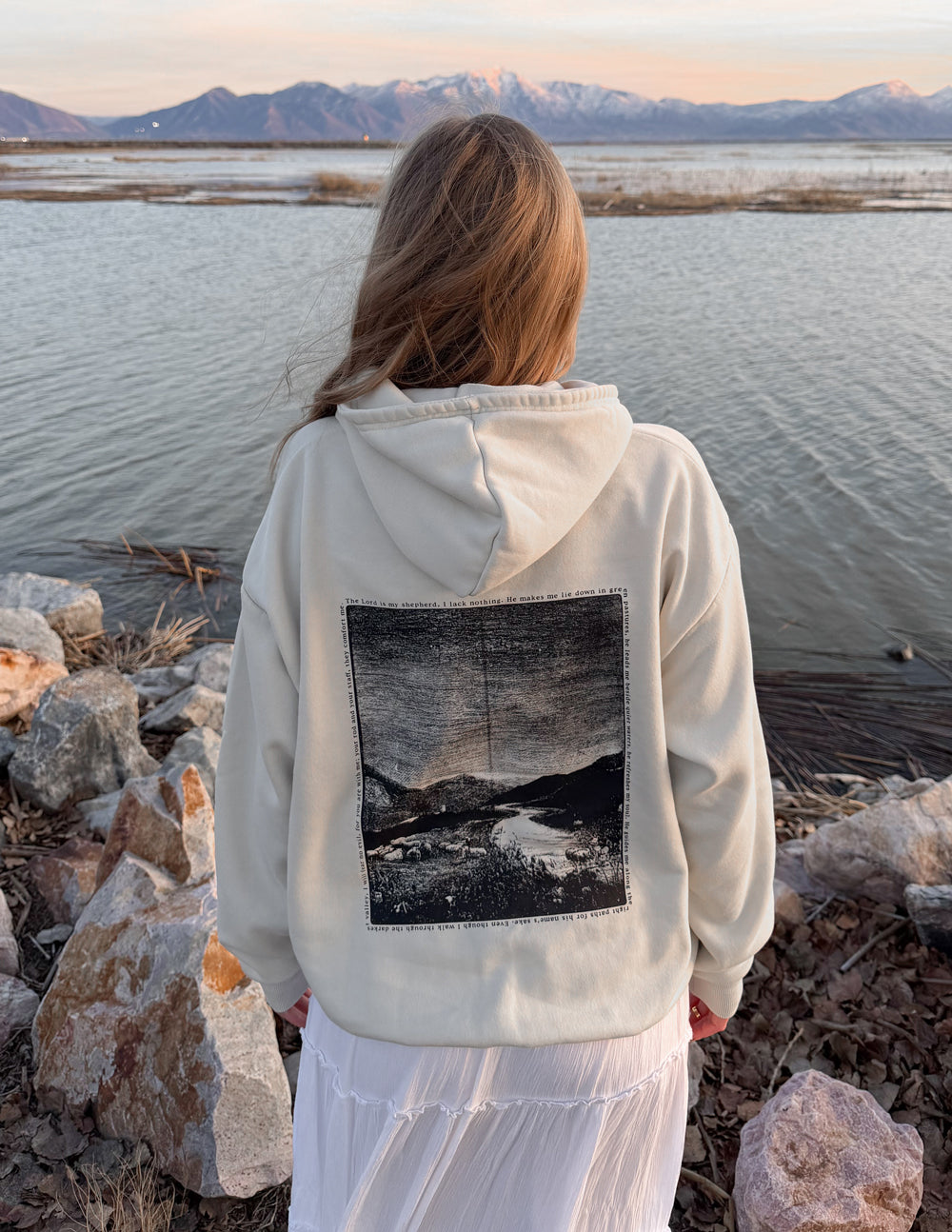 Elevated Faith Psalm 23 Unisex Hoodie — size reference