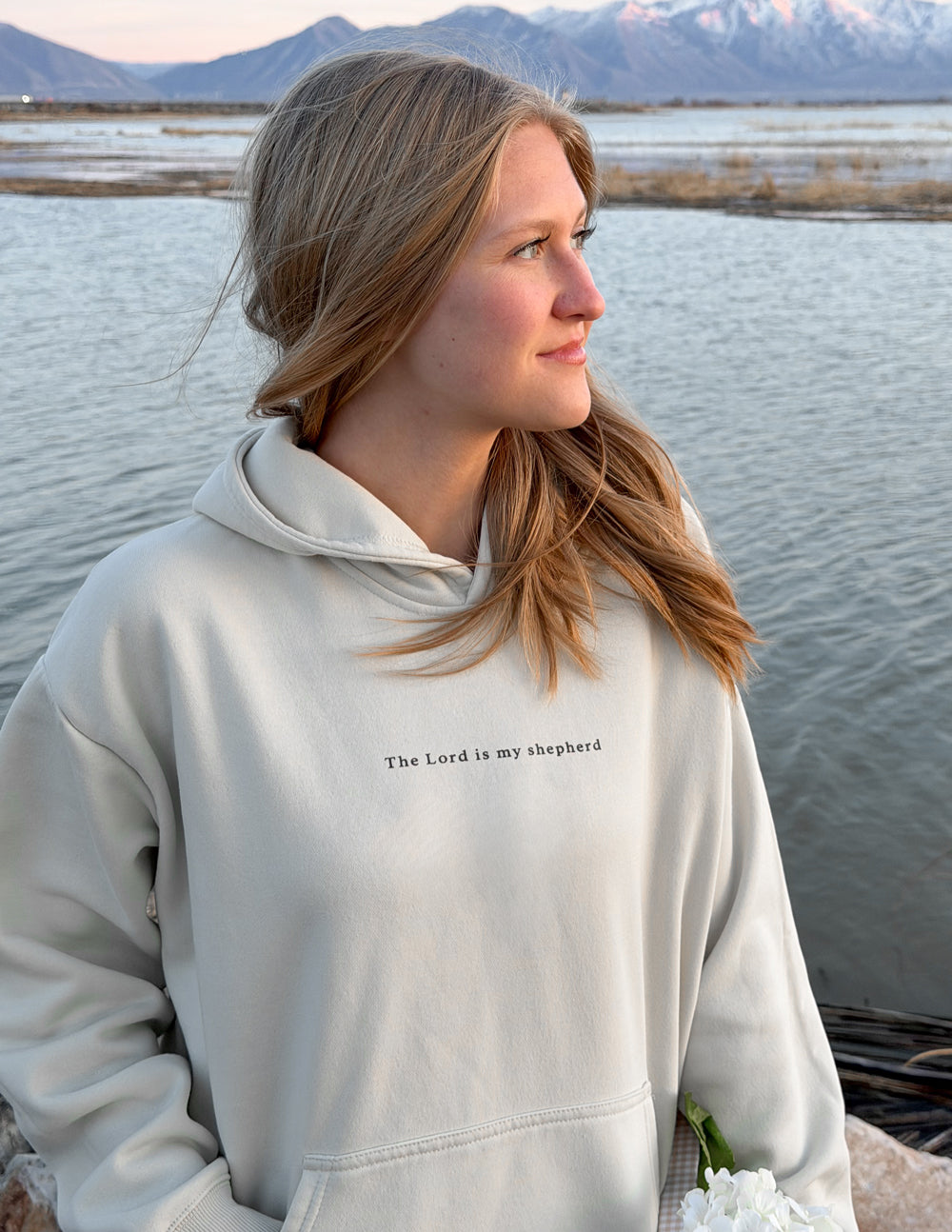 Elevated Faith Psalm 23 Unisex Hoodie — color detail