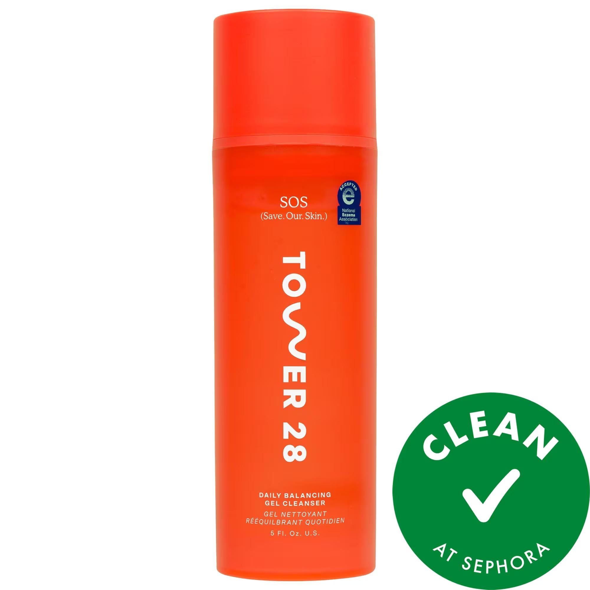 SOS Gentle Hydrating Gel Cleanser & Makeup Remover for Sensitive Skin | Fragrance-Free, Vegan, Eczema-Friendly with Aloe Vera & Electrolytes