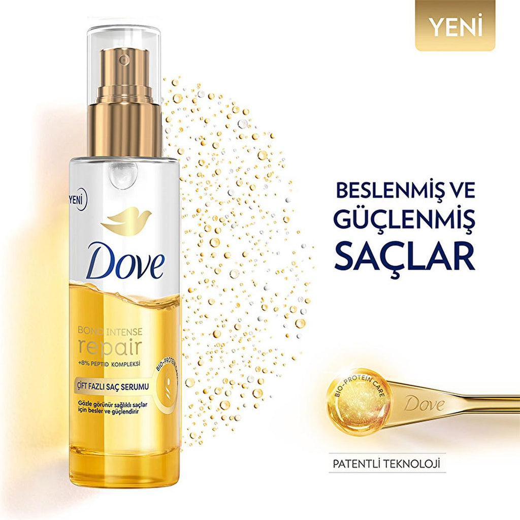Dove Hair Repair Serum - Dual Phase Formula with Peptide Complex for Damaged Hair