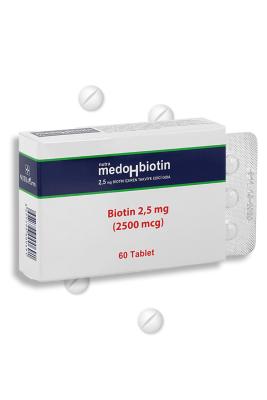 Nutrafarm Medohbiotin 2.5mg Biotin Supplement for Hair, Skin, and Nails - 60 Tablets