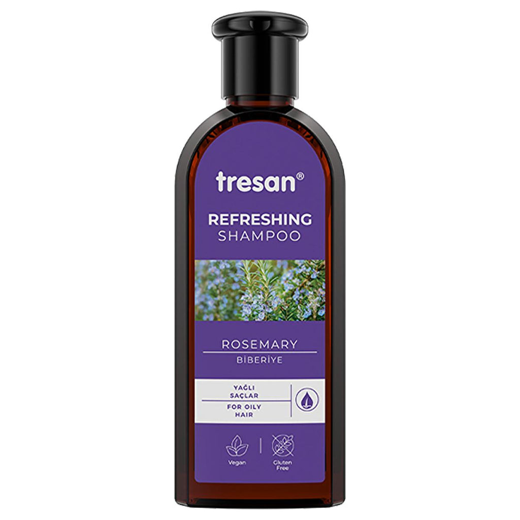 Tresan Rosemary Shampoo for Oily Hair - Nourishing, Gluten-Free, Paraben-Free, Daily Use - 10.14 fl oz
