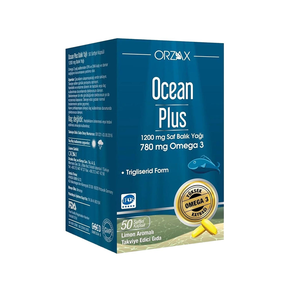 Ocean Plus Omega-3 Fish Oil Capsules - High-Dose EPA & DHA
