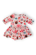 Mila & Rose ® Puppy Love 3/4 Sleeve Twirl Bodysuit — main product shot