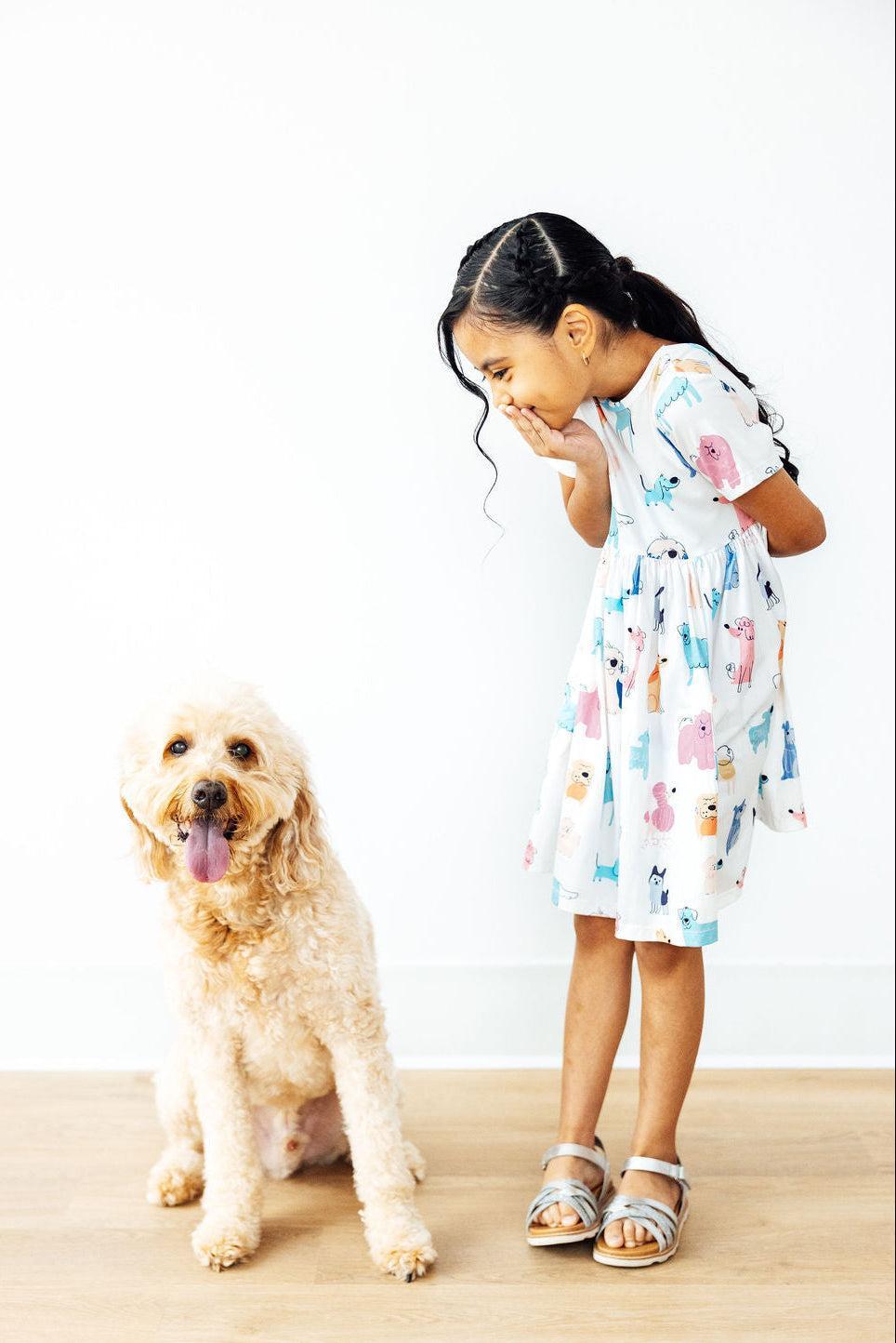 Mila & Rose ® Puppy Pals S/S Pocket Twirl Dress — back view