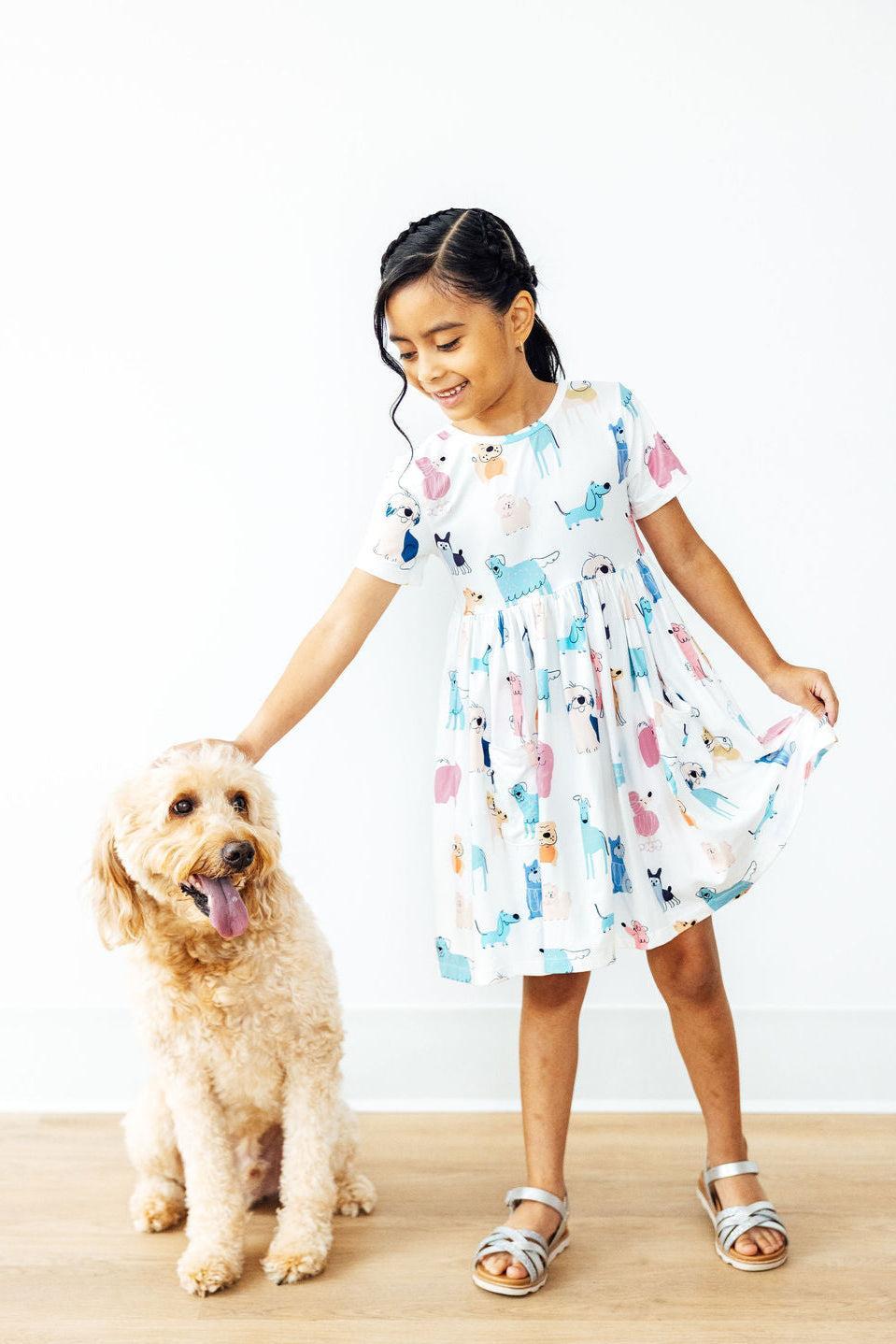 Mila & Rose ® Puppy Pals S/S Pocket Twirl Dress — in-use photo