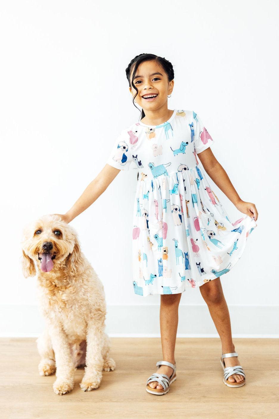 Mila & Rose ® Puppy Pals S/S Pocket Twirl Dress — main product shot