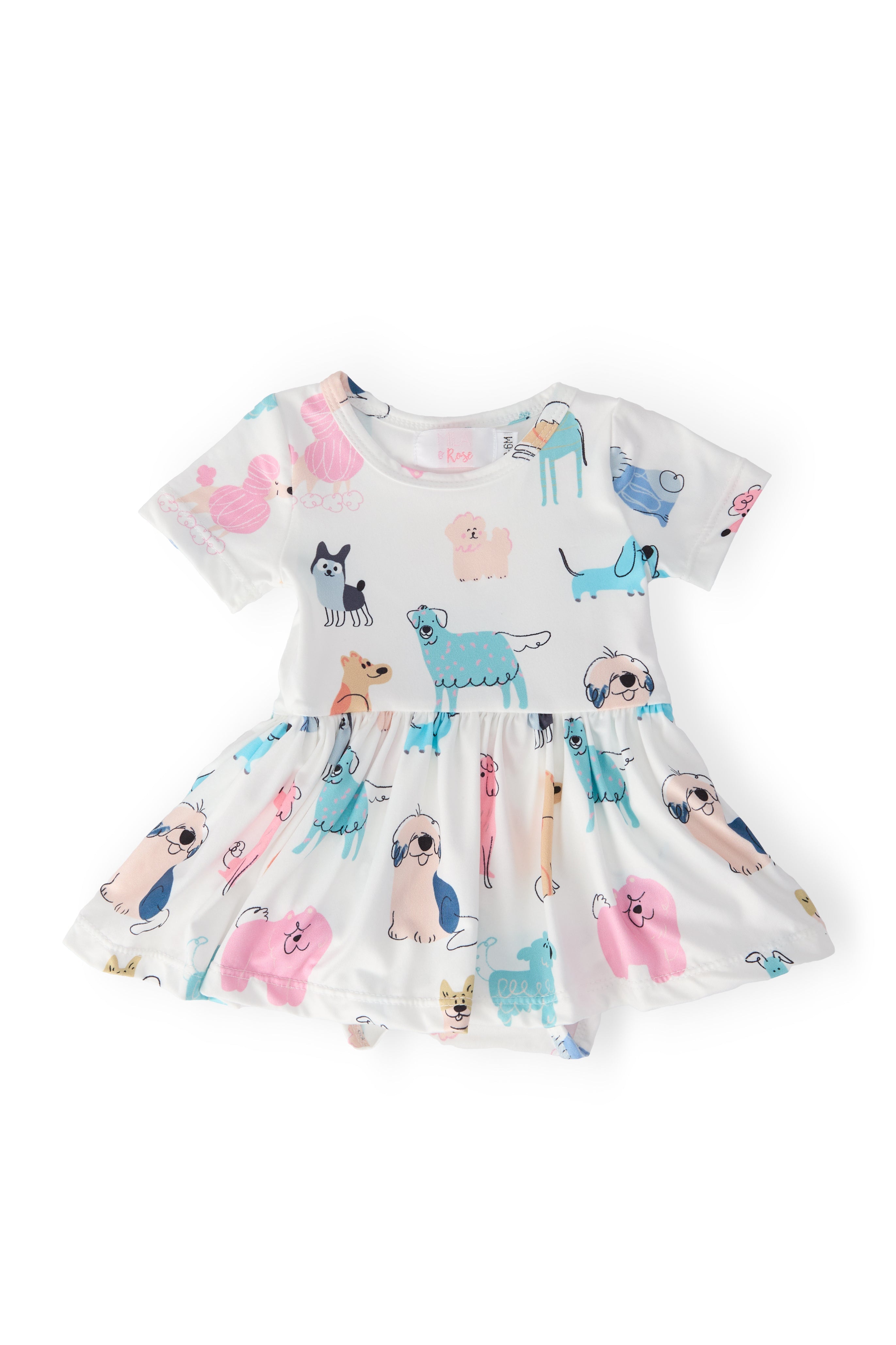 Mila & Rose ® Puppy Pals S/S Twirl Bodysuit — main product shot