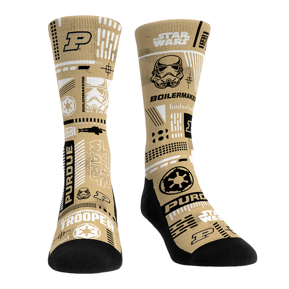 Rock 'Em Socks Purdue Boilermakers - Star Wars  - Stormtrooper Pattern — main product shot