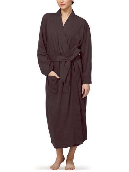 Organic Cotton Knitted Kimono Robe – Pure Fiber, view 11