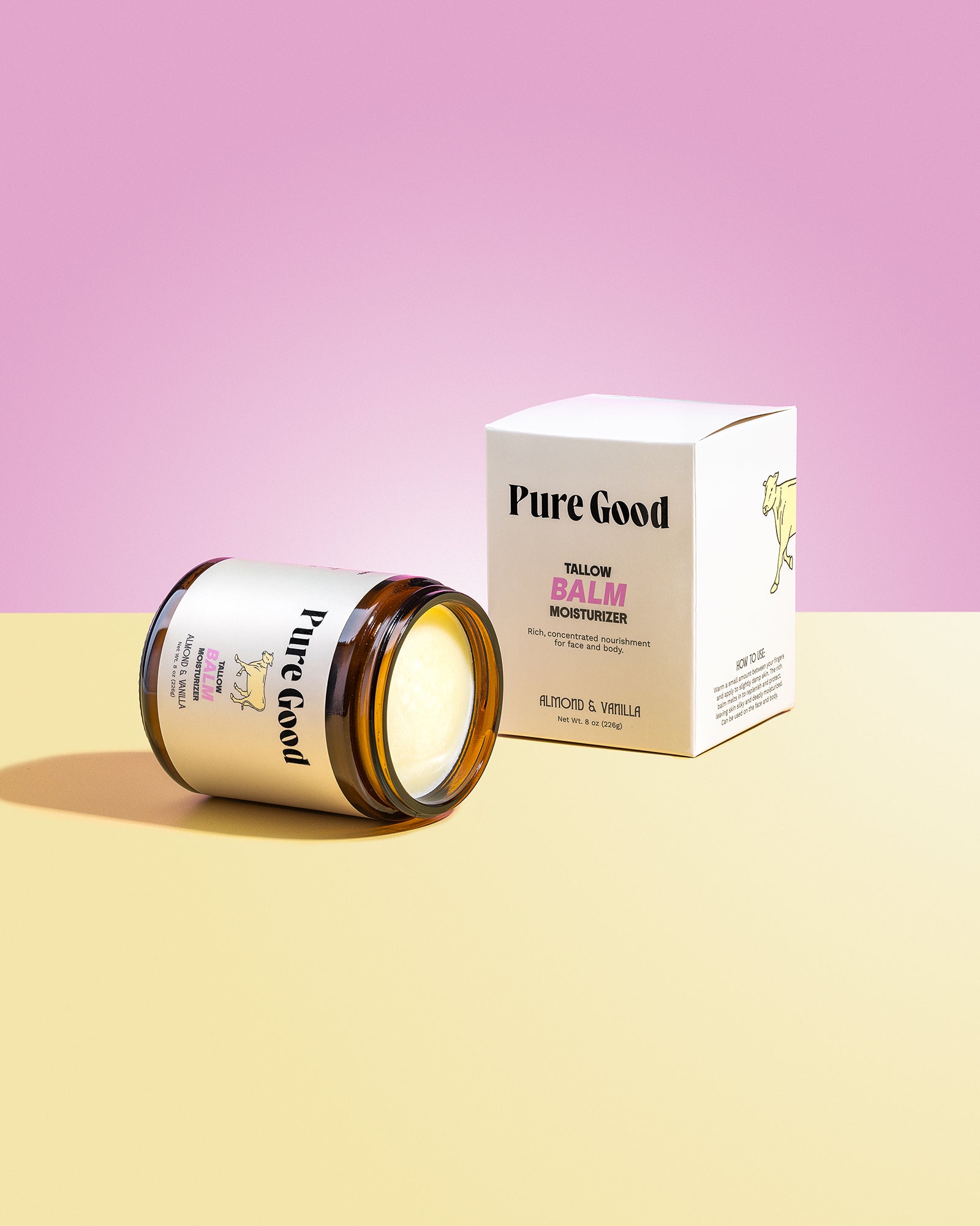 Pure Good LLC Almond + Vanilla Tallow Balm — main product shot