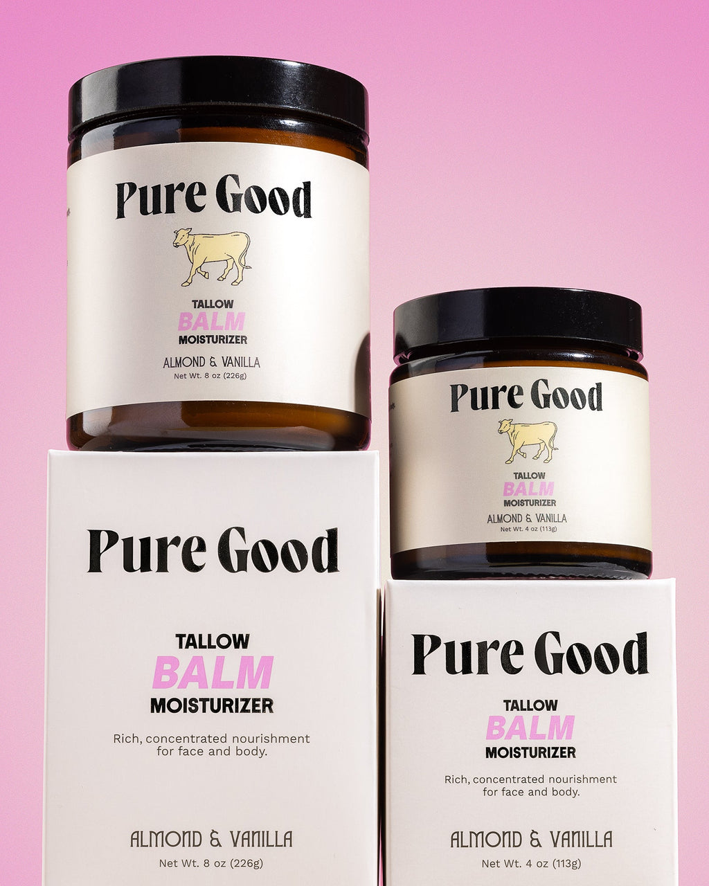 Pure Good LLC Almond + Vanilla Tallow Balm — lifestyle context