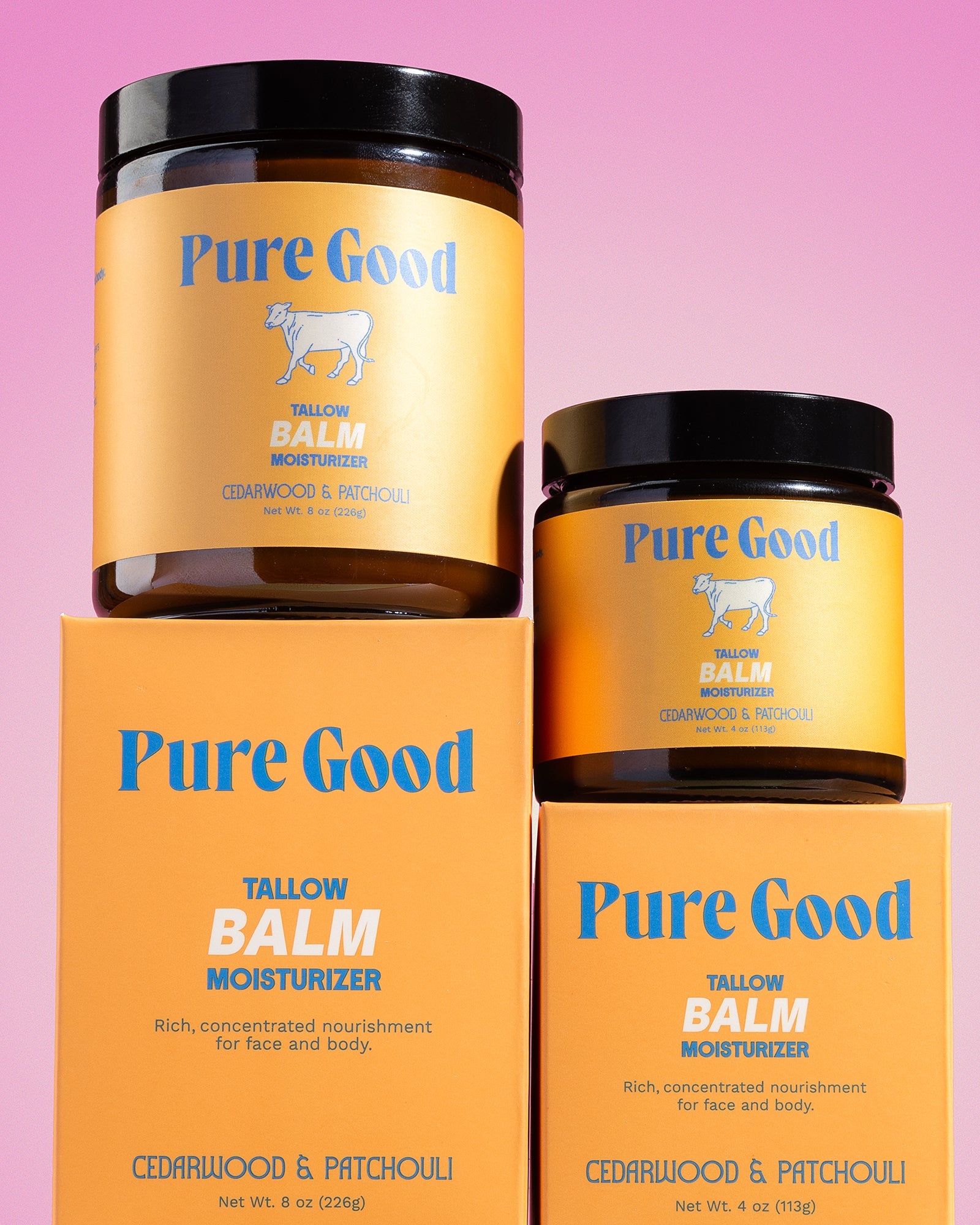 Pure Good LLC Cedarwood + Patchouli Tallow Balm - Firming & Balancing — lifestyle context