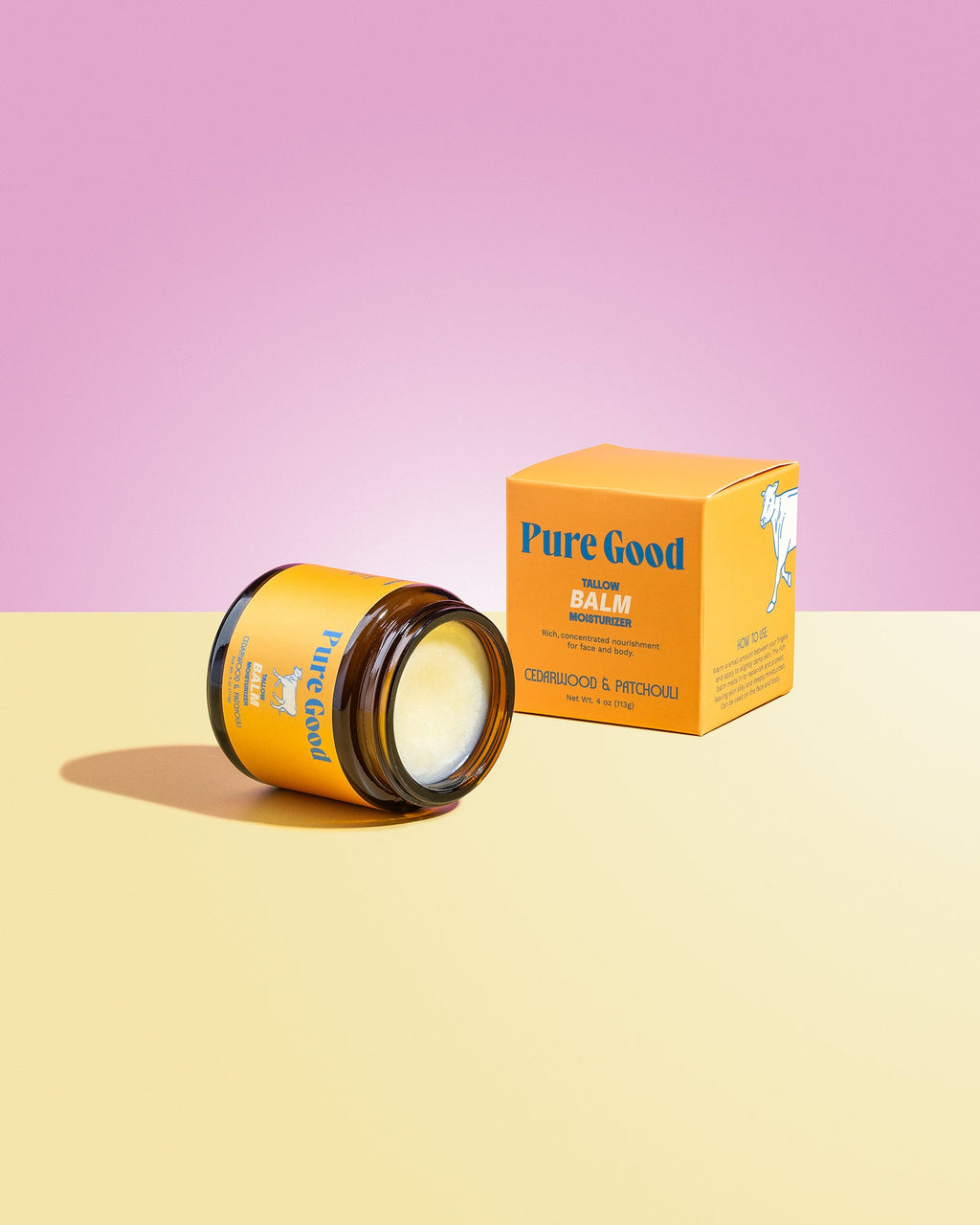 Pure Good LLC Cedarwood + Patchouli Tallow Balm - Firming & Balancing — detail close-up