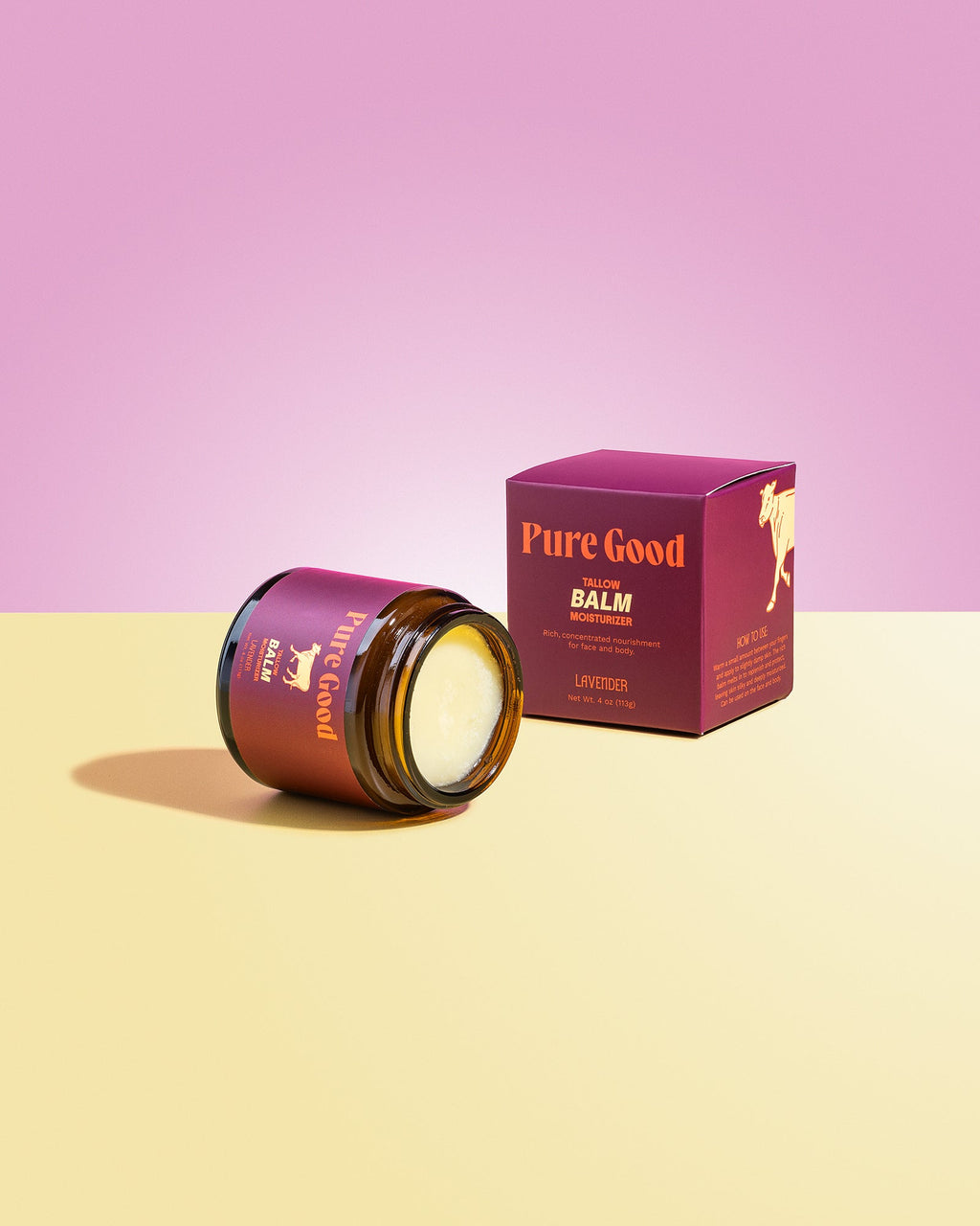 Pure Good LLC Lavender Tallow Balm - Calming & Restoring — detail close-up