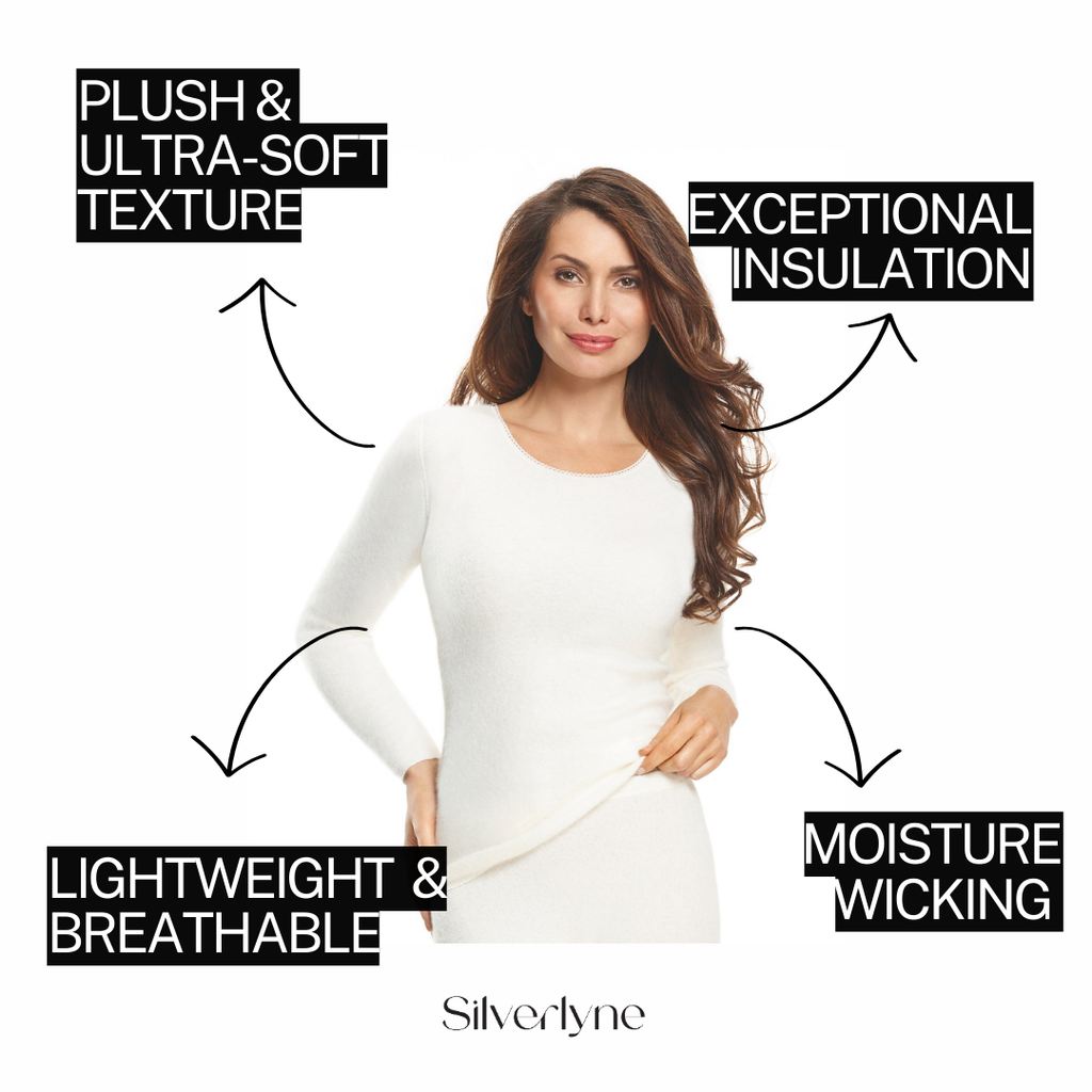 Silverlyne Pure Angora | Long sleeve base layer shirt (Women's) — lifestyle context