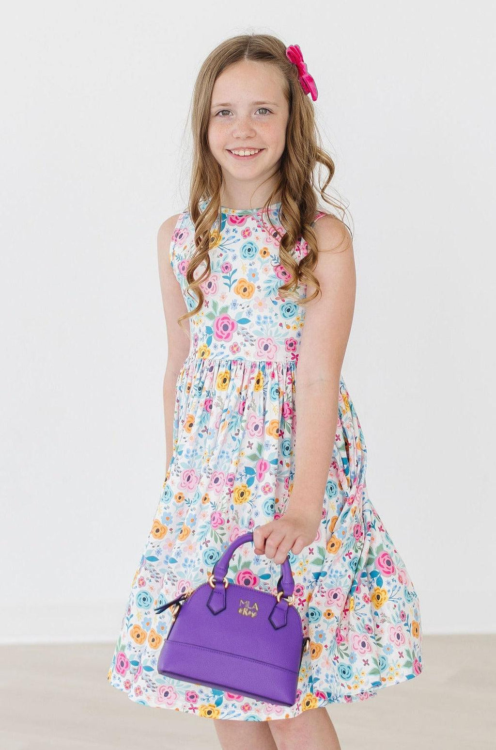 Mila & Rose ® Purple Girl's Crossbody Purse — side view