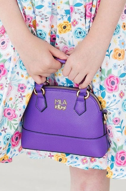 Mila & Rose ® Purple Girl's Crossbody Purse — back view