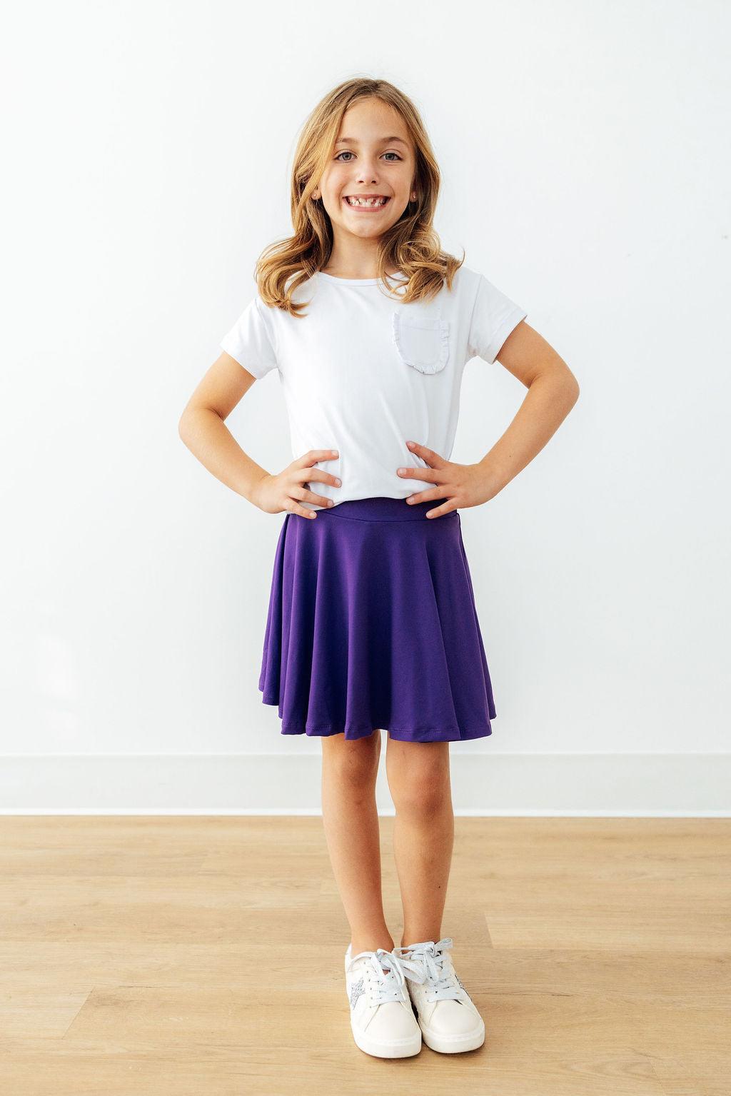 Mila & Rose ® Purple Twirl Skort — detail close-up