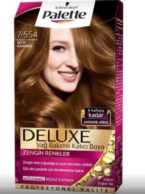 Palette Deluxe Altõn Karamel Hair Dye 7-554 - Permanent Hair Color with Post-Dye Care