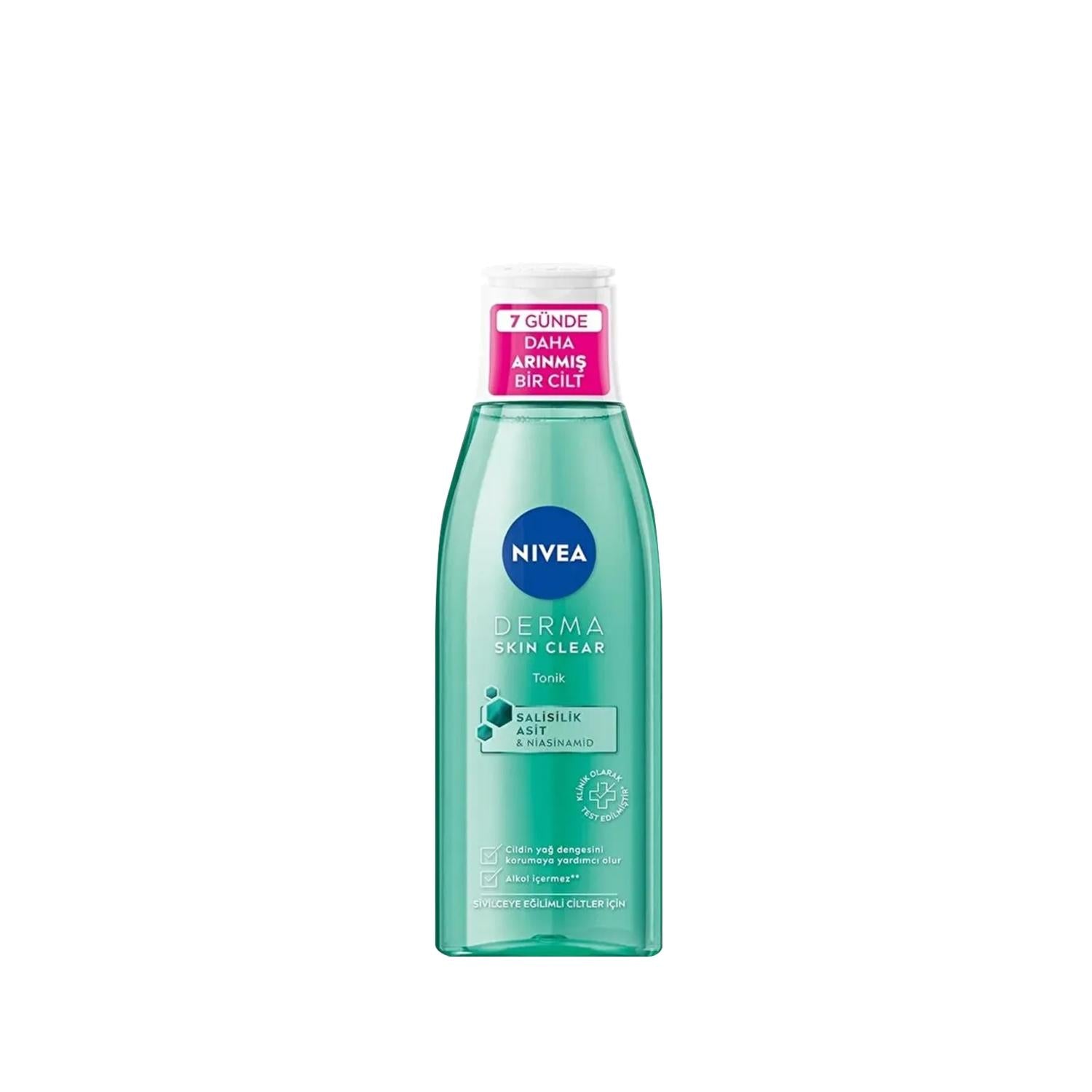 Nivea Derma Skin Clear Anti-Acne Facial Toner 200ml - Clarify & Prevent Breakouts