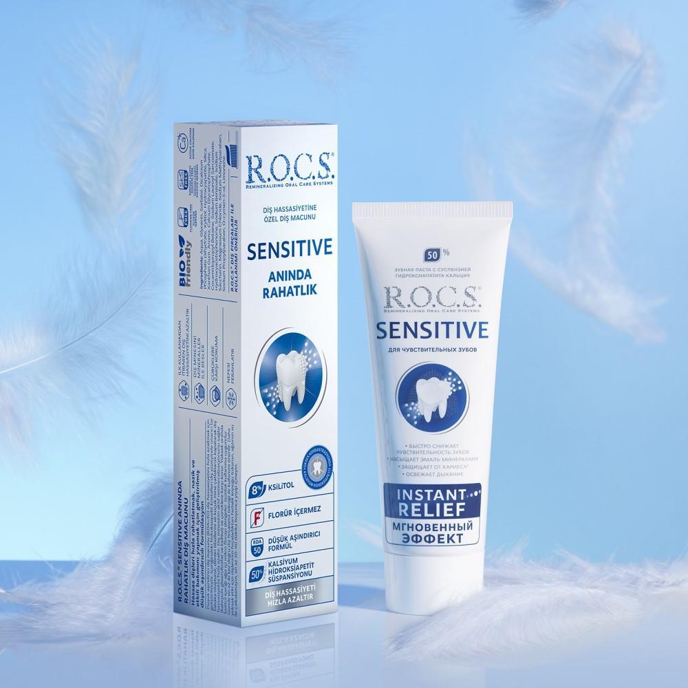 R.O.C.S. Sensitive Toothpaste - Instant Relief | 75 ml