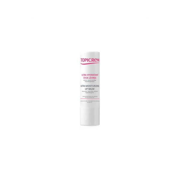 Topicrem Lip Balm Stick 4g - Moisturizing Shea Butter Lip Care for Dry Chapped Lips