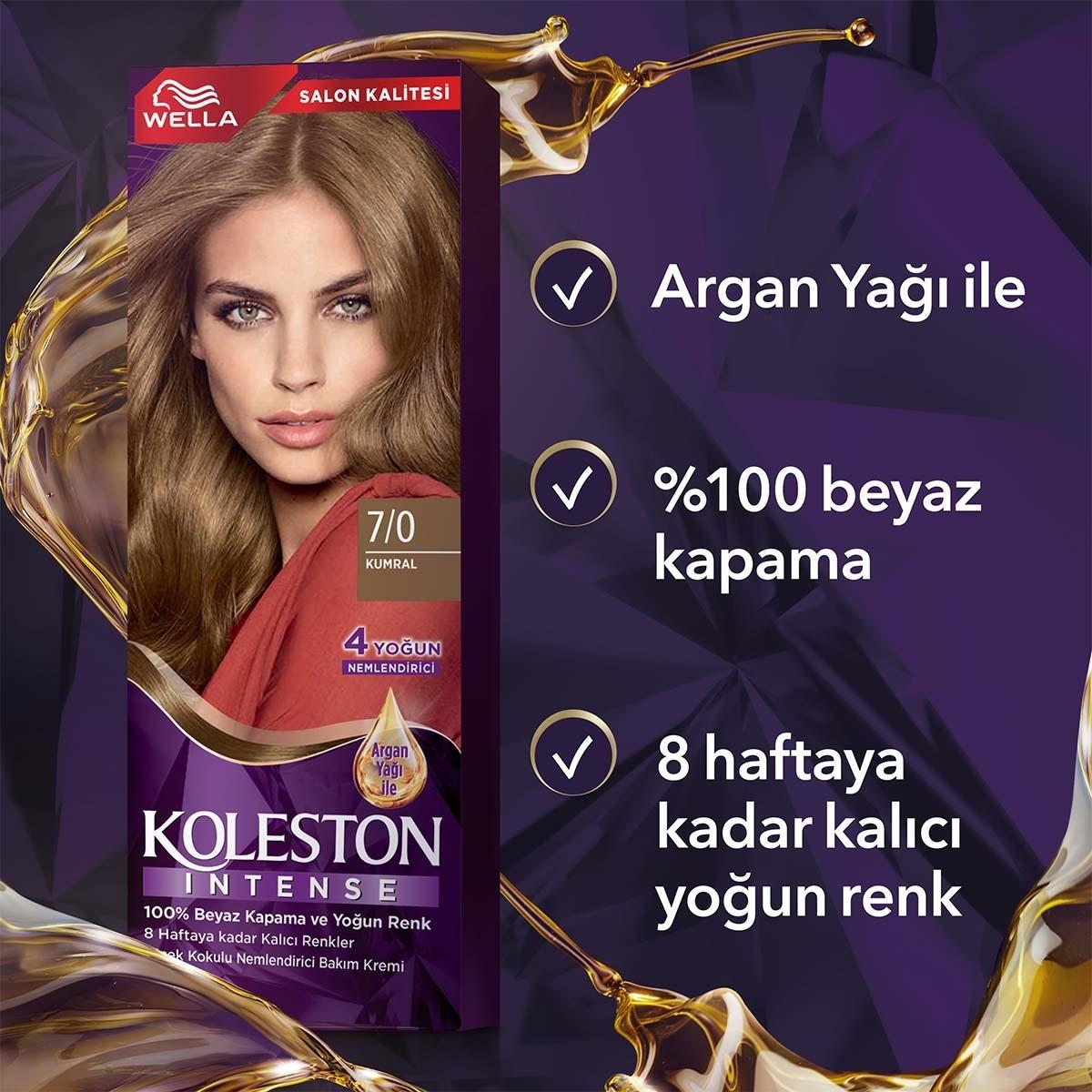 Wella Koleston Kumral Hair Dye: 100% Grey Coverage, Long Lasting Permanent Brown Hair Color with Argan Oil - At-Home Hair Color Kit