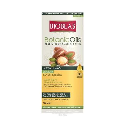 Bioblas Argan Oil Shampoo - Nourishing & Anti-Hair Loss, 12.17 fl oz