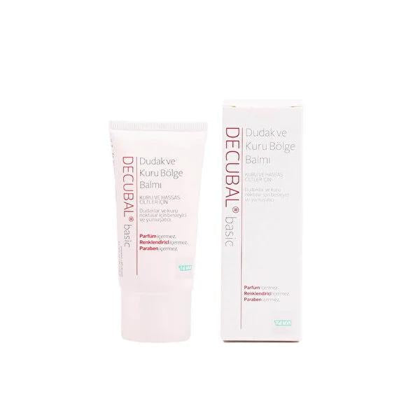 Decubal Lip Care Cream for Dry & Sensitive Skin - Intensive Moisturizer with Lanolin & Vitamin E