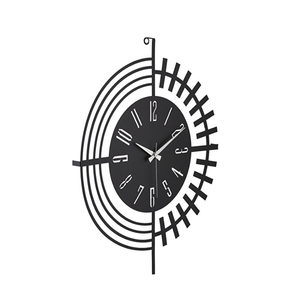 Muyika 50x50cm Modern Metal Silent Wall Clock - Large Decorative Clock for Home, Office