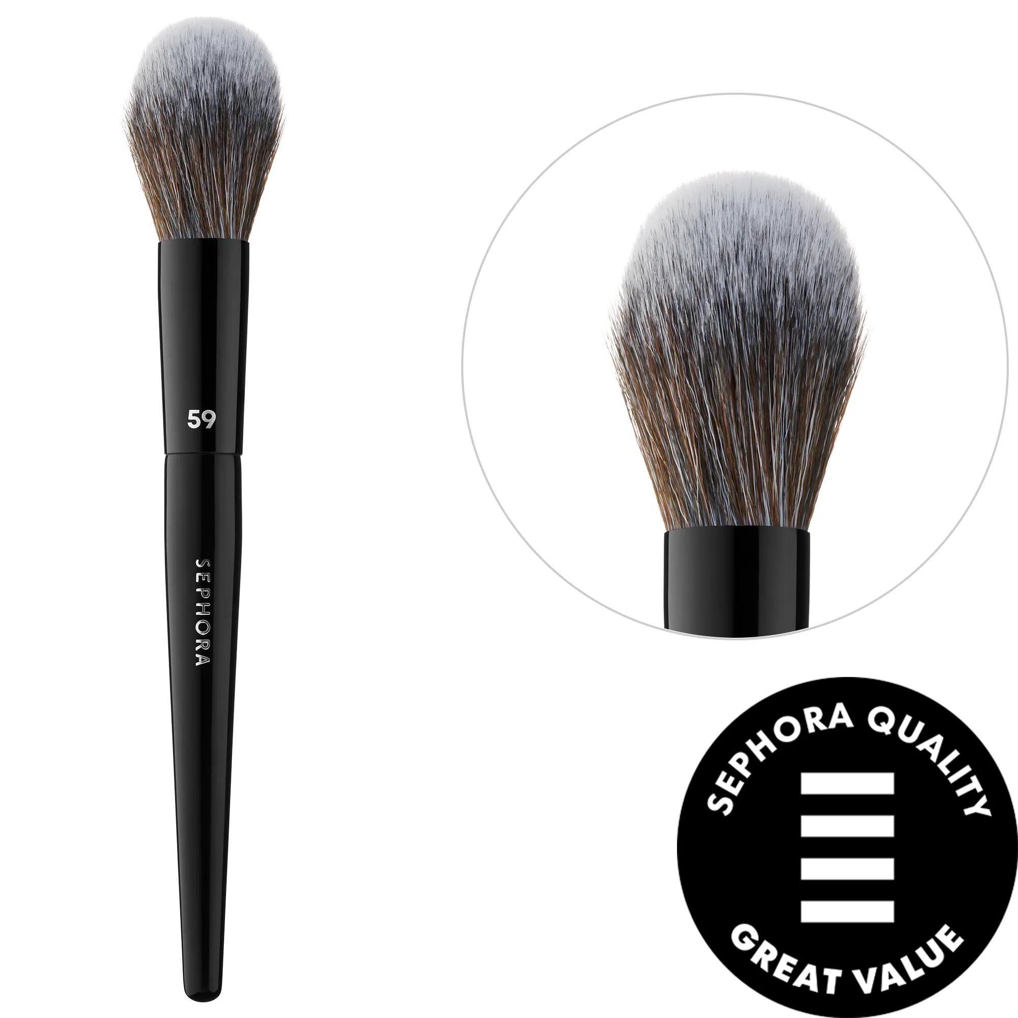 PRO Powder Brush #59 - Precision Vegan Makeup Brush for Flawless Powder Foundation & Setting