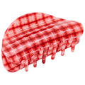 Suki Hair Claw Clip - Medium Red Plaid Acetate - Secure Hold, Stylish & Sustainable Hair Accessories