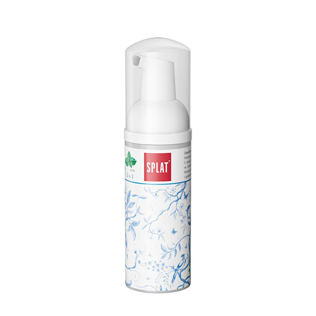 Splat Oral Care: 2-in-1 Mint Mouth Cleaning Foam | Rapid Teeth Cleaning, Cavity Protection, & Fresh Breath | On-the-Go Oral Hygiene