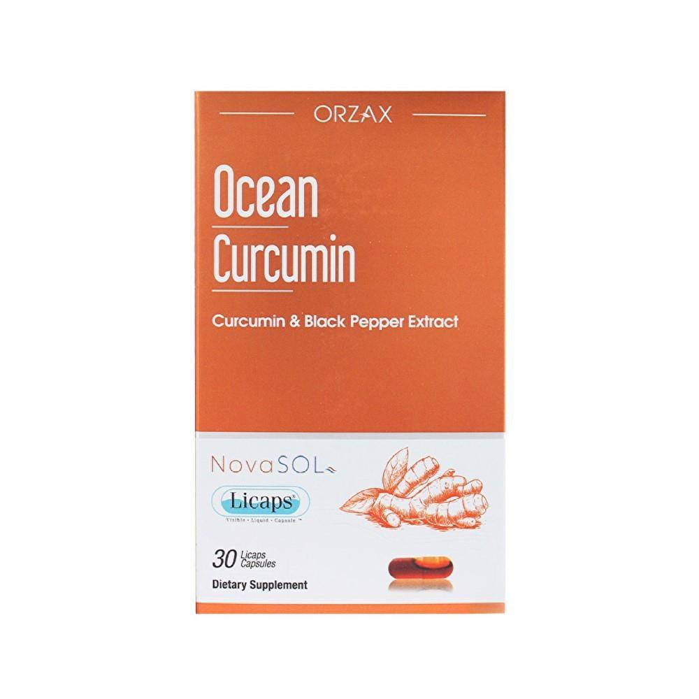 Ocean Curcumin Dietary Supplement - 30 Capsules with Curcuminoid & Black Pepper Extract for Anti-Inflammatory Support