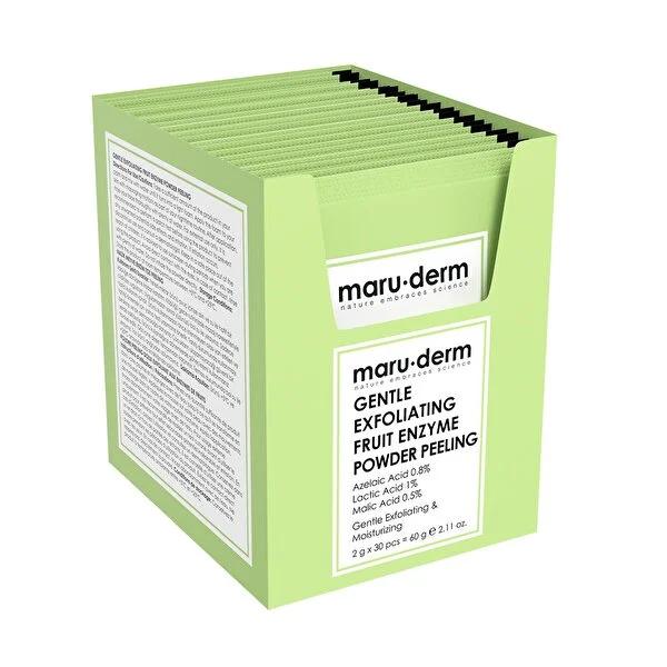 Maruderm Fruit Enzyme Powder Peel: Gentle Exfoliator for Sensitive Skin, Azelaic & Lactic Acid to Brighten & Reduce Blemishes - 60g