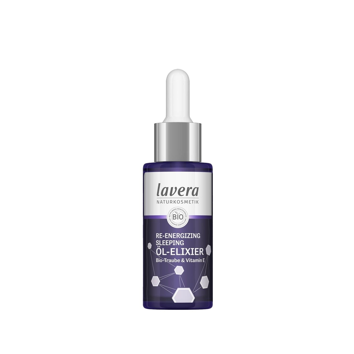 Lavera Re-Energizing Sleeping Oil Elixir - Natural Skincare for Radiant Skin, 30ml