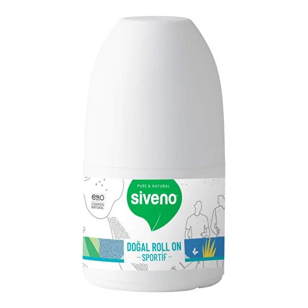 Siveno Natural Deodorant Roll-On - 50ml, Vegan & Cruelty-Free, Potassium Alum Deodorant for Active Individuals