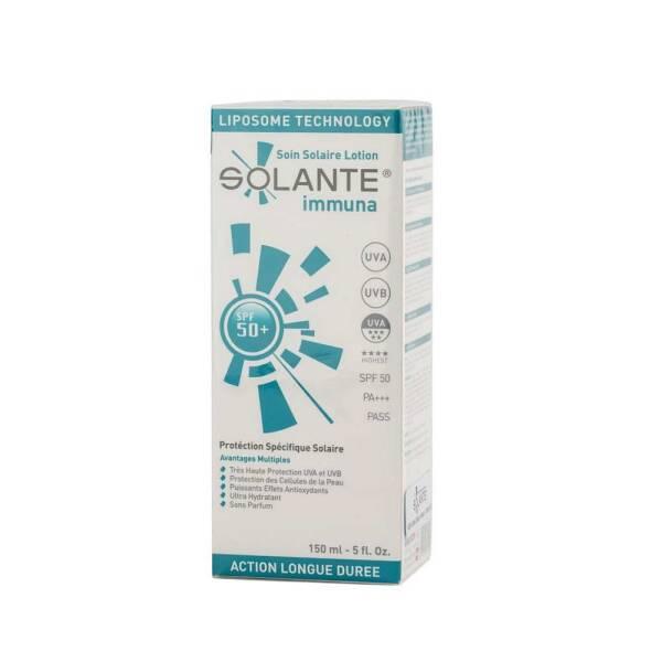Solante Immuna Sunscreen for Sensitive Skin - High SPF 50+ Anti-Aging Sun Protection - Water-Resistant, Fragrance-Free, 5.07 fl oz