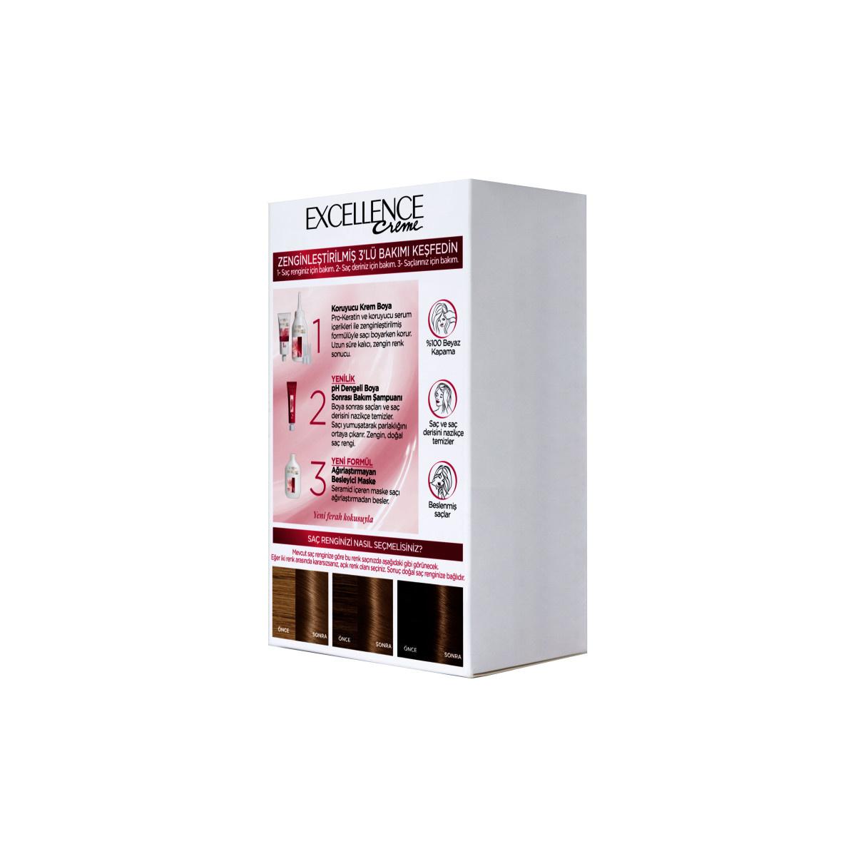 L'Oreal Paris Excellence Creme 7.3 Golden Brown Hair Dye: 100% Gray Coverage, Long Lasting Color, Keratin & Ceramide for Healthy, Shiny Hair