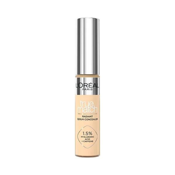 L'Oréal Paris True Match Radiant Serum Concealer - Hyaluronic Acid & Caffeine Complex for Dark Circles & Under-Eye Bags