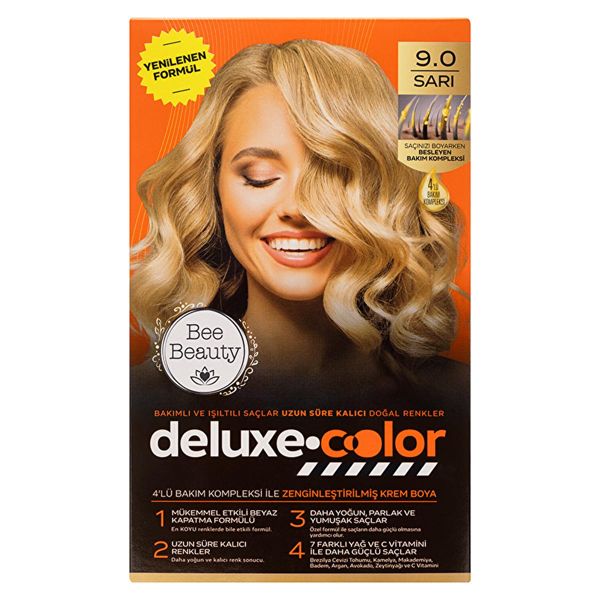 Bee Beauty Deluxe Color Kit Hair Dye 9.0 Blonde - Nourishing Hair Dye for Long-Lasting Color