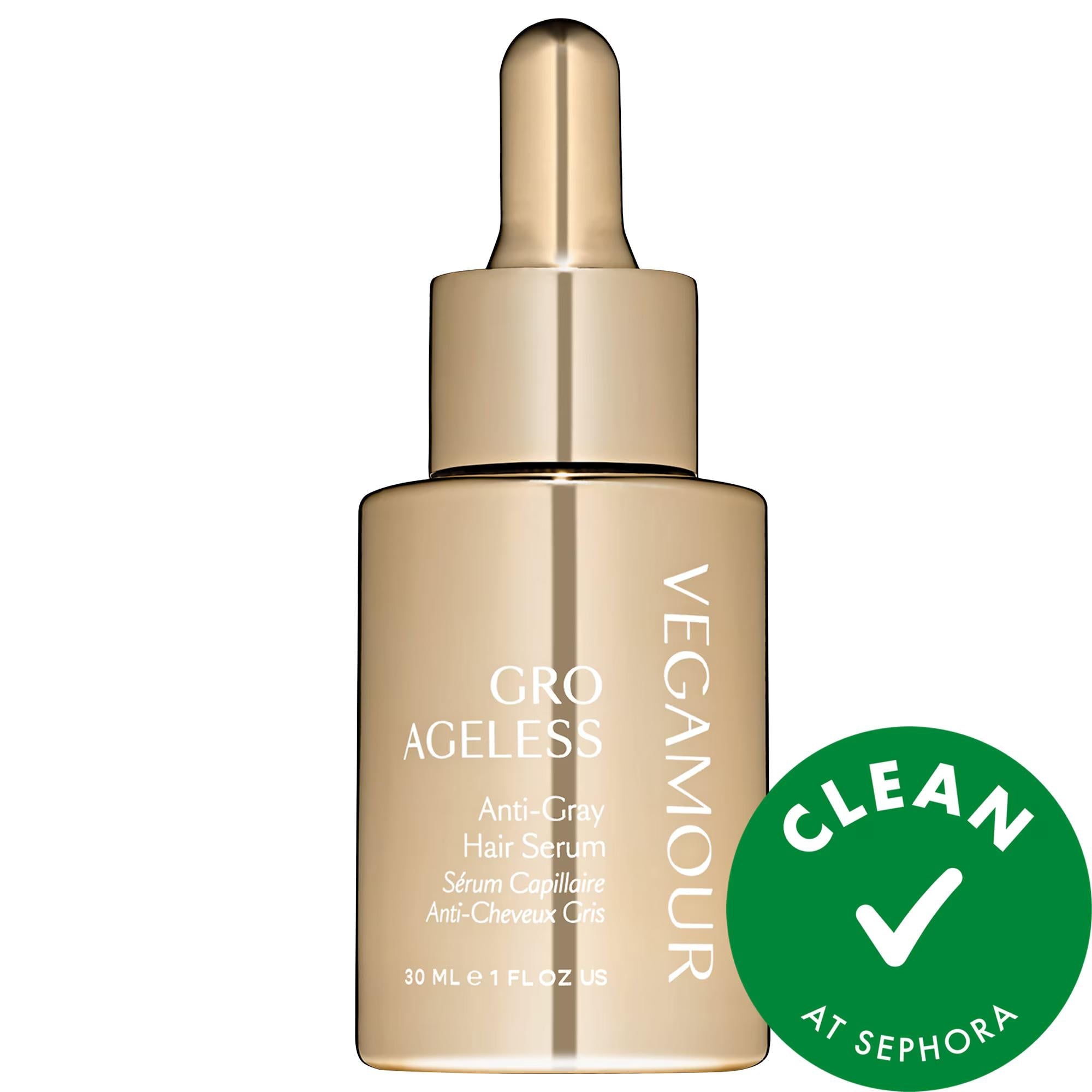 GRO AGELESS Anti-Gray Hair Serum - Vegan, Gluten-Free, Cruelty-Free Hair Color Renewal Serum for All Hair Types